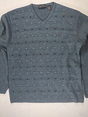 Men's V-Neck Sweater - Slate Blue
